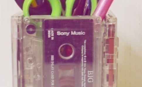 Cassette Tape Pencil Holder