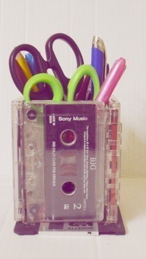 Cassette Tape Pencil Holder