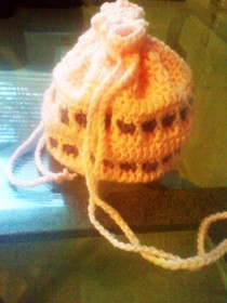 Drawn String Crochet Bag