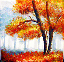 Autumn Trees Painting