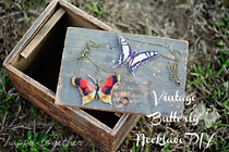 Vintage Butterfly Necklace Diy