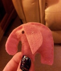 Felt Elephant Brooch!