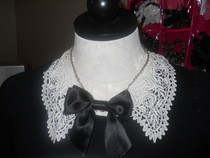 Vintage Lace And Chain Collar Necklace
