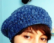 Blue Knitted Beret