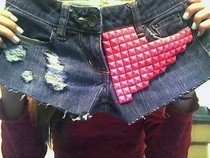 Destroyed/Studded Shorts