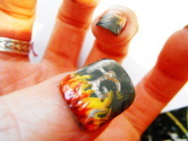 Easy Hunger Games Nail Tutorial