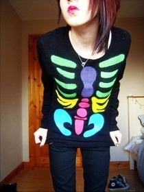 Rainbow Skeleton Jumper