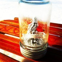 Antique Winter Scene Crown Jar