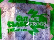 Cut Class Not Frogs Peta2 Stencil Sign 