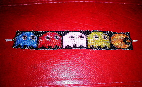 Pacman Bead Loom Bracelet