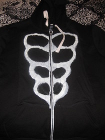Vampire Kisses Raven's Rib Cage Hoodie