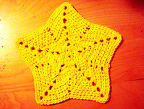 Crochet Star Dishcloth