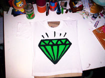 Hand Painted Diamond Tee.