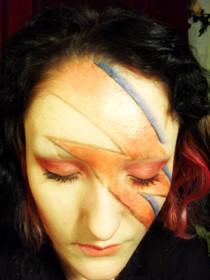 David Bowie Aladdin Sane Inspired Make Up.