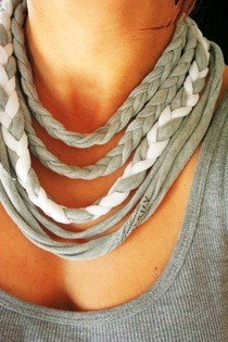 Braided T Shirt Necklace
