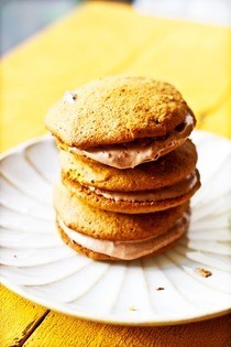 Maple Pumpkin Whoopie Pies With Chocolate Cream Cheese Filling