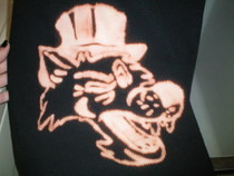 Bleached Shirt "Wolf And His Top Hat" 