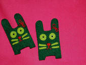 Green Bunny Pin