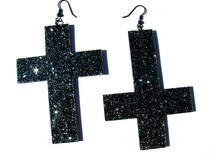 Sparkly Lucite Earrings 