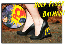 Flocked Batman Wedges