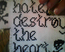 Hate Quote Cross Stitch