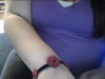 Scorched Felt Poppy Bracelet
