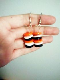 Rainbow Button Earrings