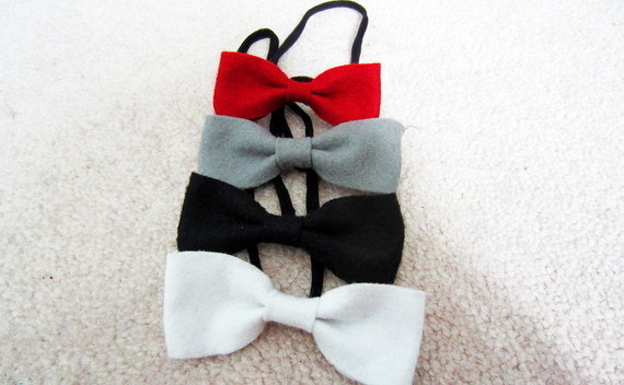 Felt Bows On Elastics