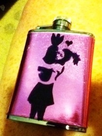 Stenciled Flask