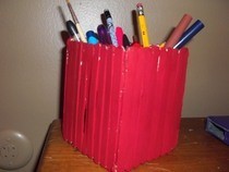 Popsicle Stick Diy Pen Holder