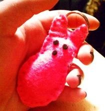 Candy Peep Keychain (!!!)