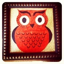 Retro Owl Collage