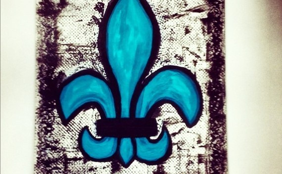 Teal Fleur De Lis