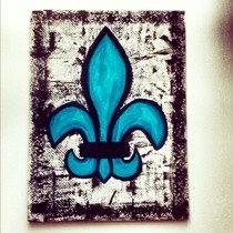Teal Fleur De Lis