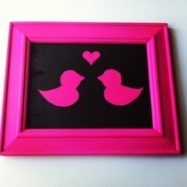 Neon Pink Love Birds