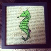 Neon Green Seahorse