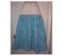 Half & Half Denim Maxi Skirt