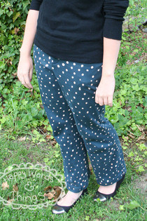 Bleached Polka Dotty Patterned Pants. 
