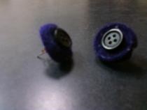 Button Felt Earrings