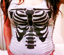 Ribcage Shirt With Weaving
