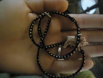 Square Knot Ball Chain Necklace.