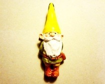 Plaster Gnome Brooch