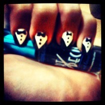Tuxedo Nails
