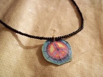 Tye Dye Peace Sign Necklace