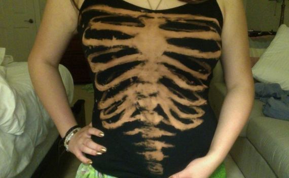 Bleach Print Skeleton Shirt