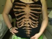 Bleach Print Skeleton Shirt