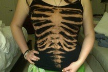 Bleach Print Skeleton Shirt