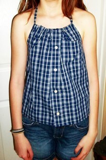 Men's Button Up Shirt To Women's Halter Top