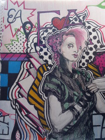 Emilie Autumn Pop Art Themed Drawing.
