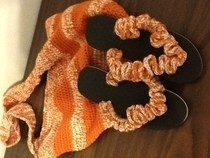 Crocheted Beach Bag With Sandals